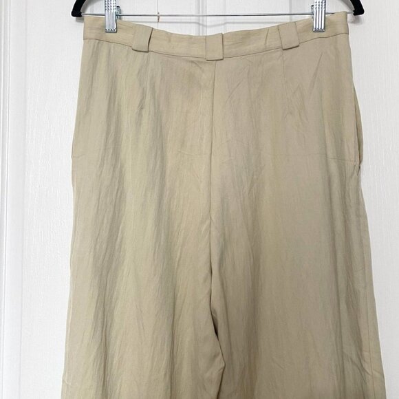 JEAN CLAUDE POITRAS BEIGE POLYNOSIC HIGH RISE TROUSER PANTS - 12 - Picture 3 of 8